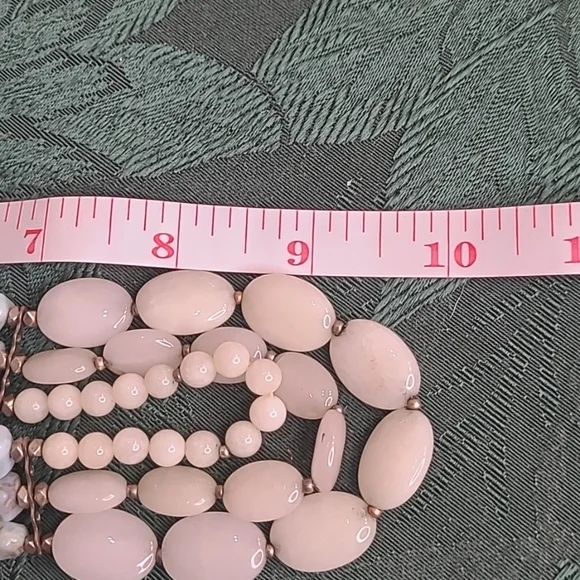 Vintage Nakamol signed Natural Stone and glass Necklace - Picture 4 of 4